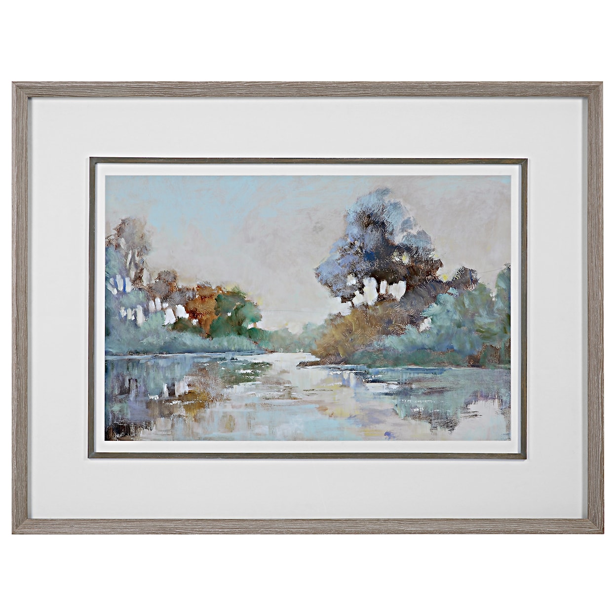 Uttermost Morning Lake Morning Lake Watercolor Framed Print