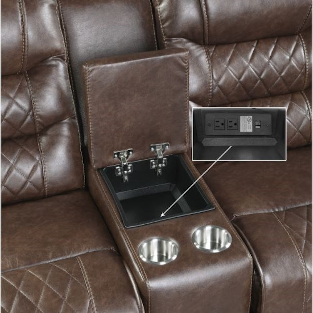 Homelegance Putnam Power Double Reclining Loveseat