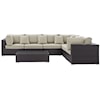 Modway Convene Outdoor 7 Piece Sectional Set