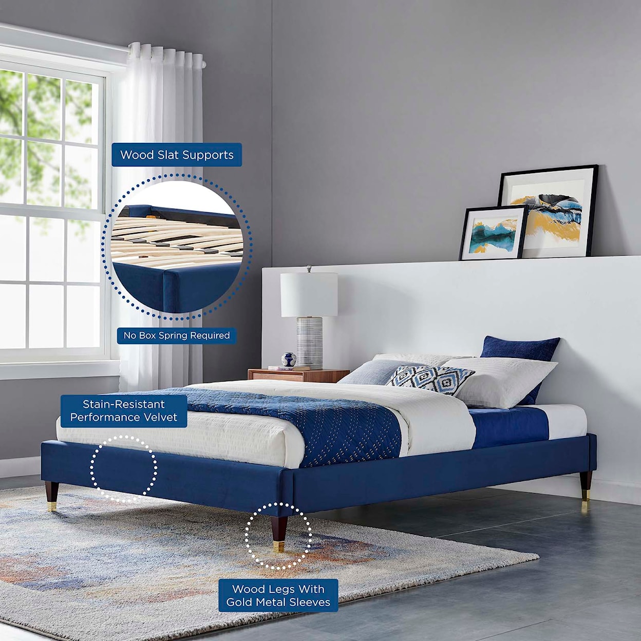 Modway Harlow Twin Platform Bed Frame