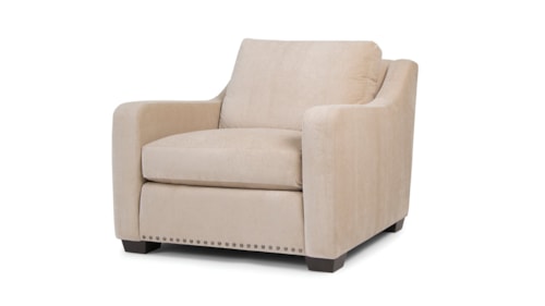 Customizable Chair with Track Arms and Nailheads