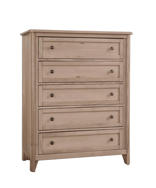 Transitional 5-Drawer Chest of Drawers with Self-Closing Drawers