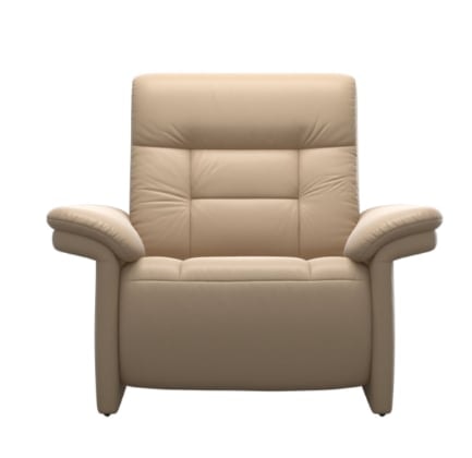 Contemporary Power Reclining Chair w/ Power Headrest & Upholstered Arms