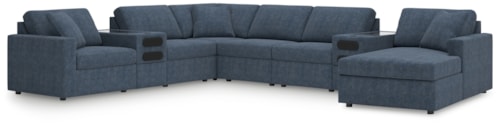 8-Piece Sectional With Audio System And Chaise