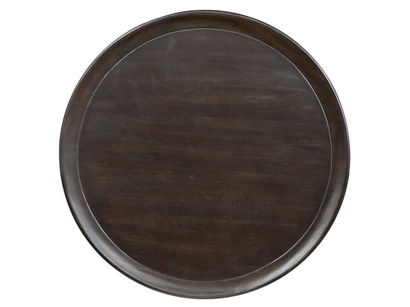 Magnussen Home Lindon Dark Round Pedestal Accent Table