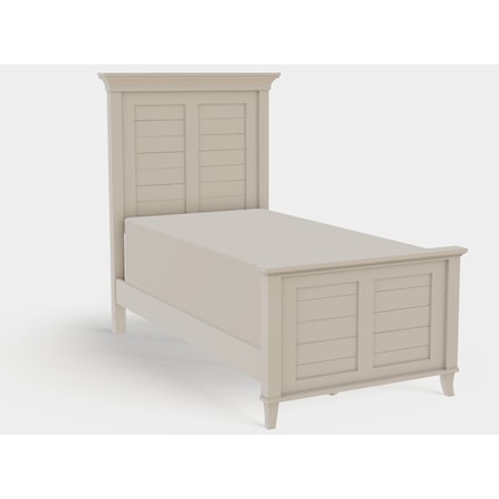 Twin XL Panel Bed with High Footboard
