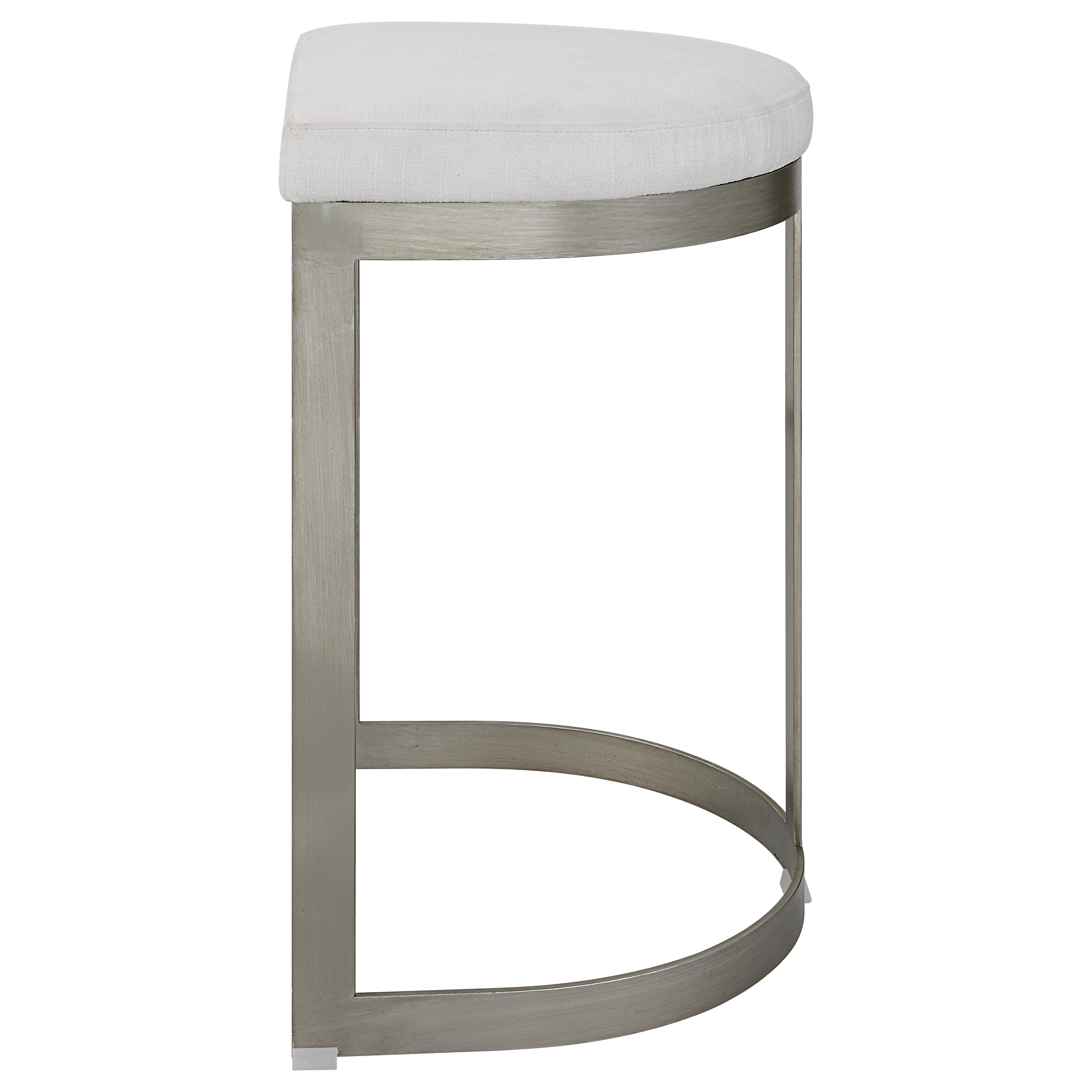Uttermost Ivanna Ivanna Backless Silver Counter Stool