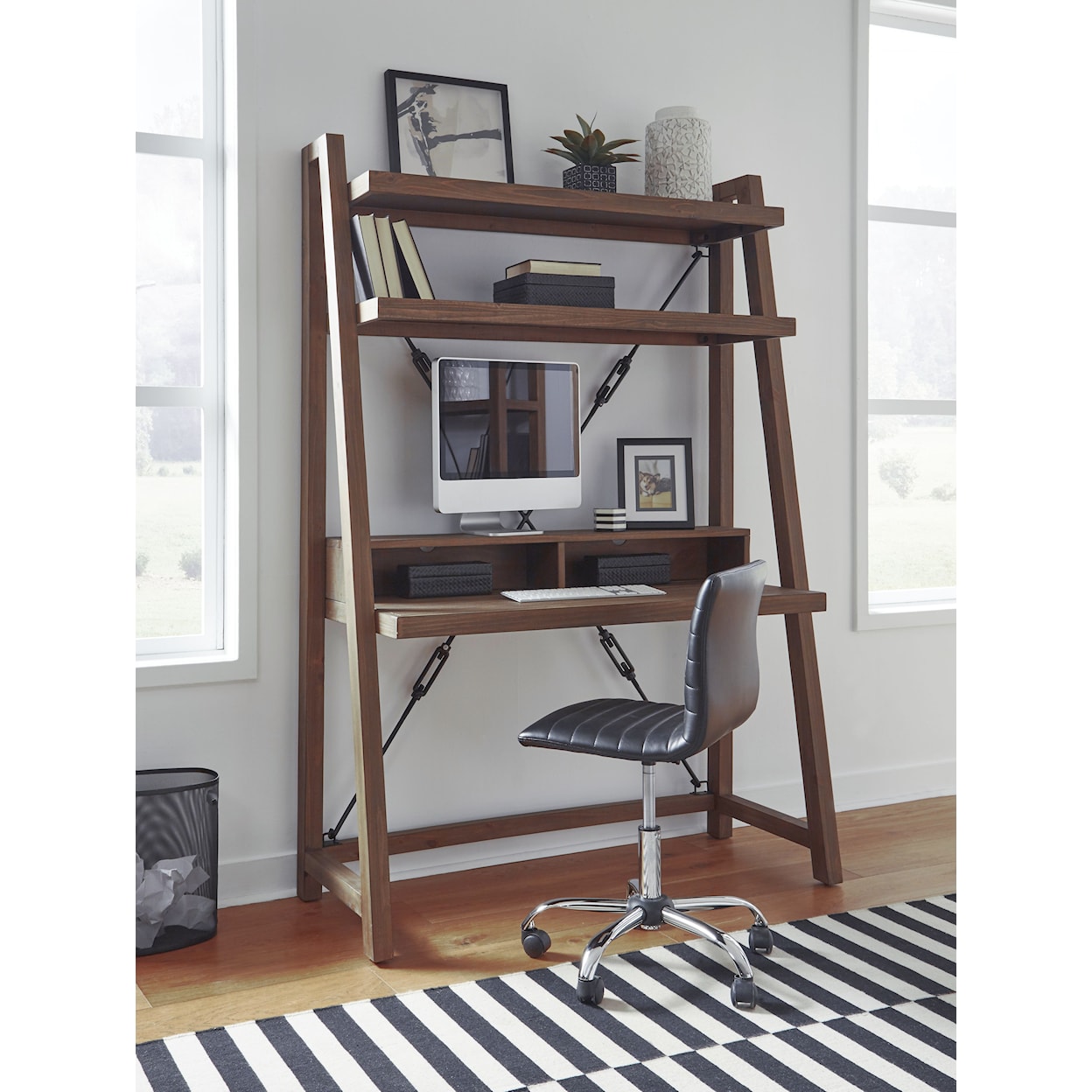 Modus International Autumn Ladder Desk in Flint Oak