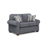 Upholstered Loveseat with Rolled Arms