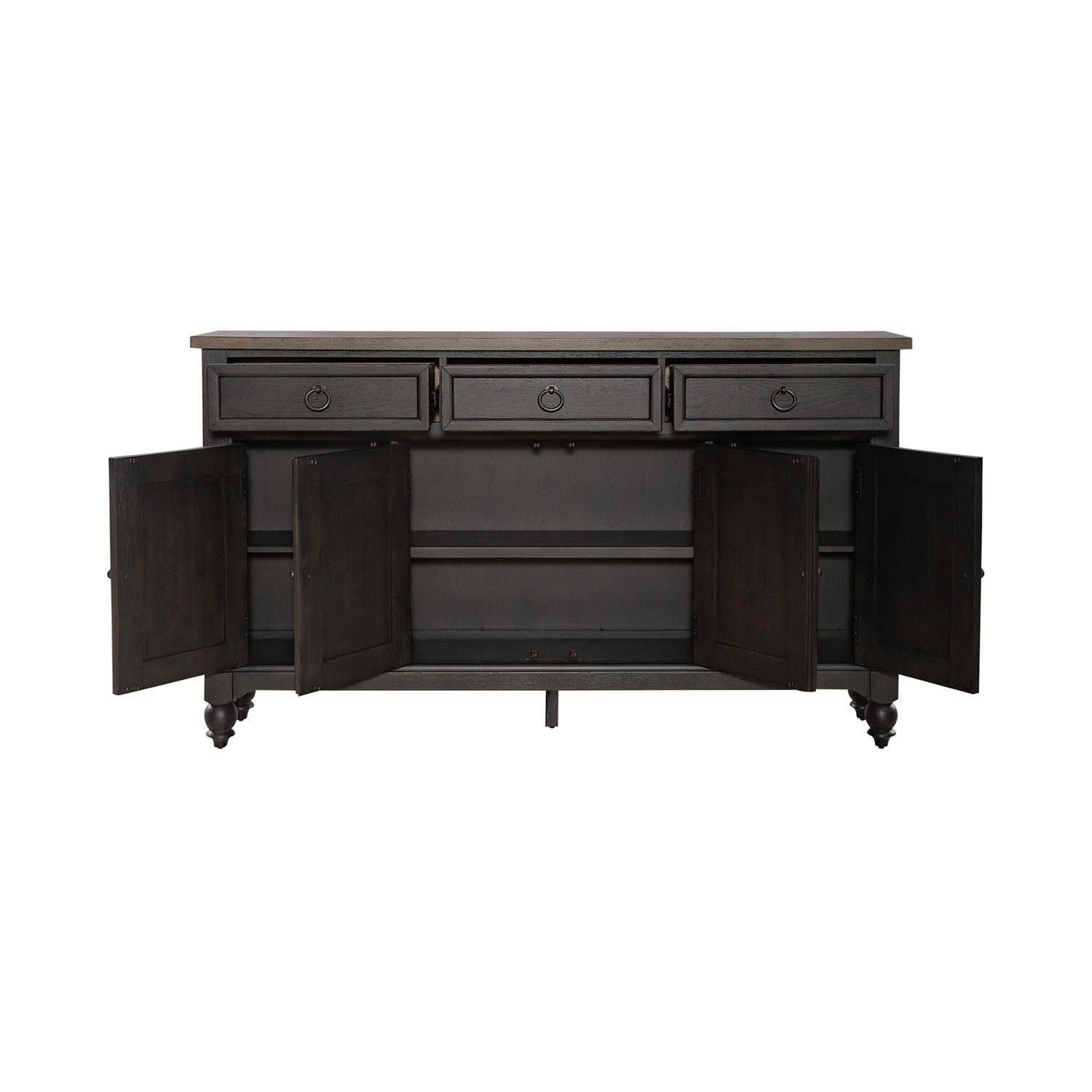 4-Door Hall Buffet with Adjustable Shelves