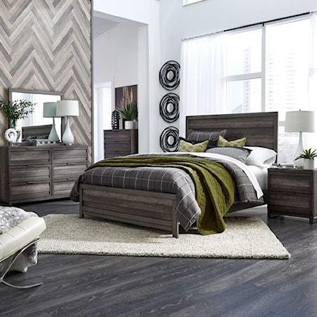 5-Piece California King Panel Bed Set