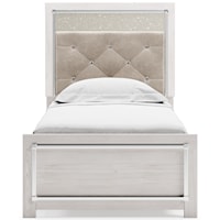 Twin Upholstered Panel Bed