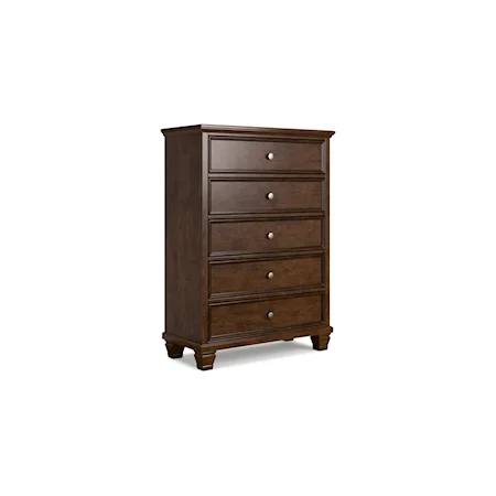 Transitional 5-Drawer Bedroom Chest