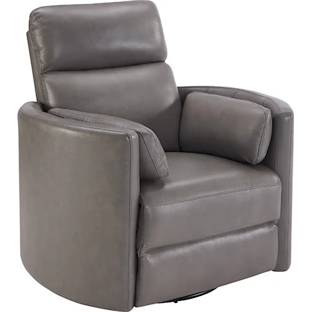 Contemporary Power Swivel Glider Recliner with Cordless Battery Pack