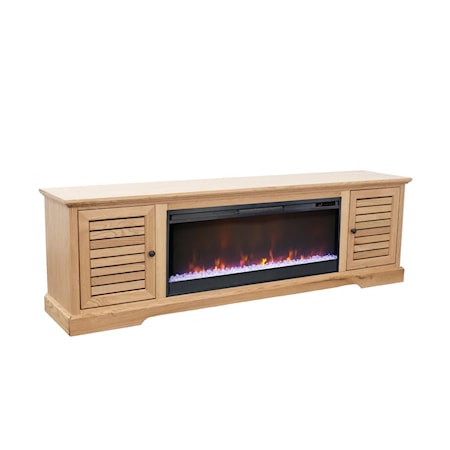 2-Door 83&quot; Fireplace TV Stand