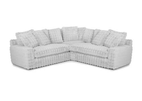 Casual 3-Piece Sectional Sofa with Throw Pillows