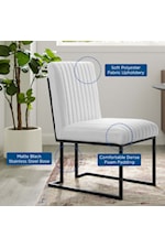 Modway Indulge Channel Tufted Fabric Counter Stool