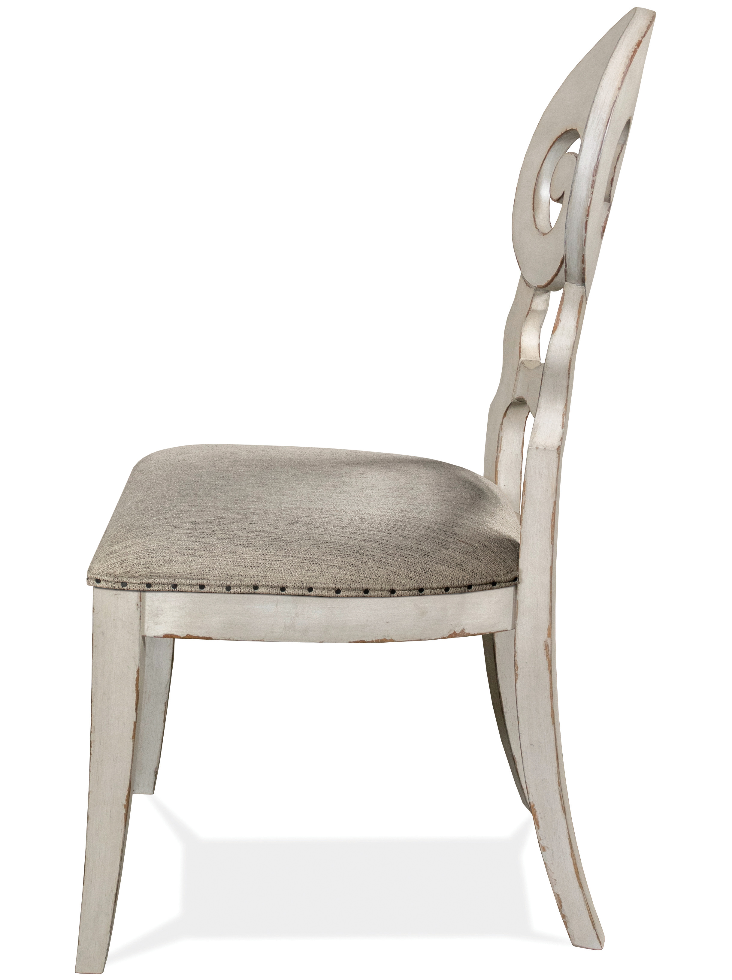 Scroll Back Upholstered Side Chair
