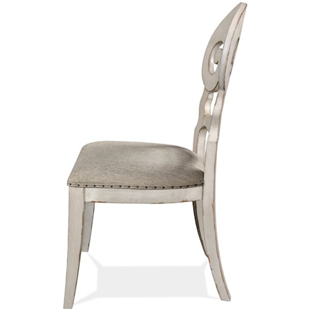 Scroll Back Upholstered Side Chair