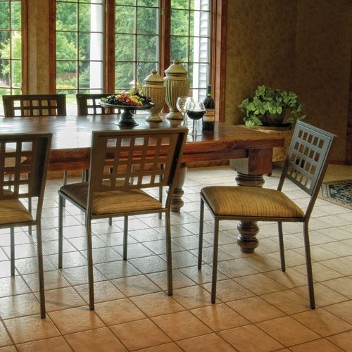 Stacking Metal Dining Side Chair w/Seat Pad