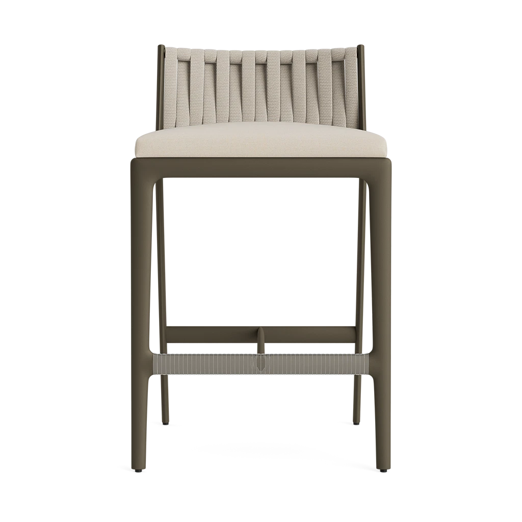 Brown Jordan H Low-Back Rope Barstool