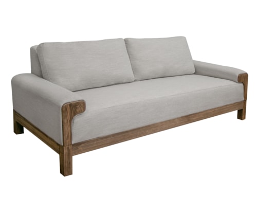 Contemporary Sofa with Throw Pillows