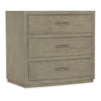 Casual 3-Drawer Nightstand with USB Port