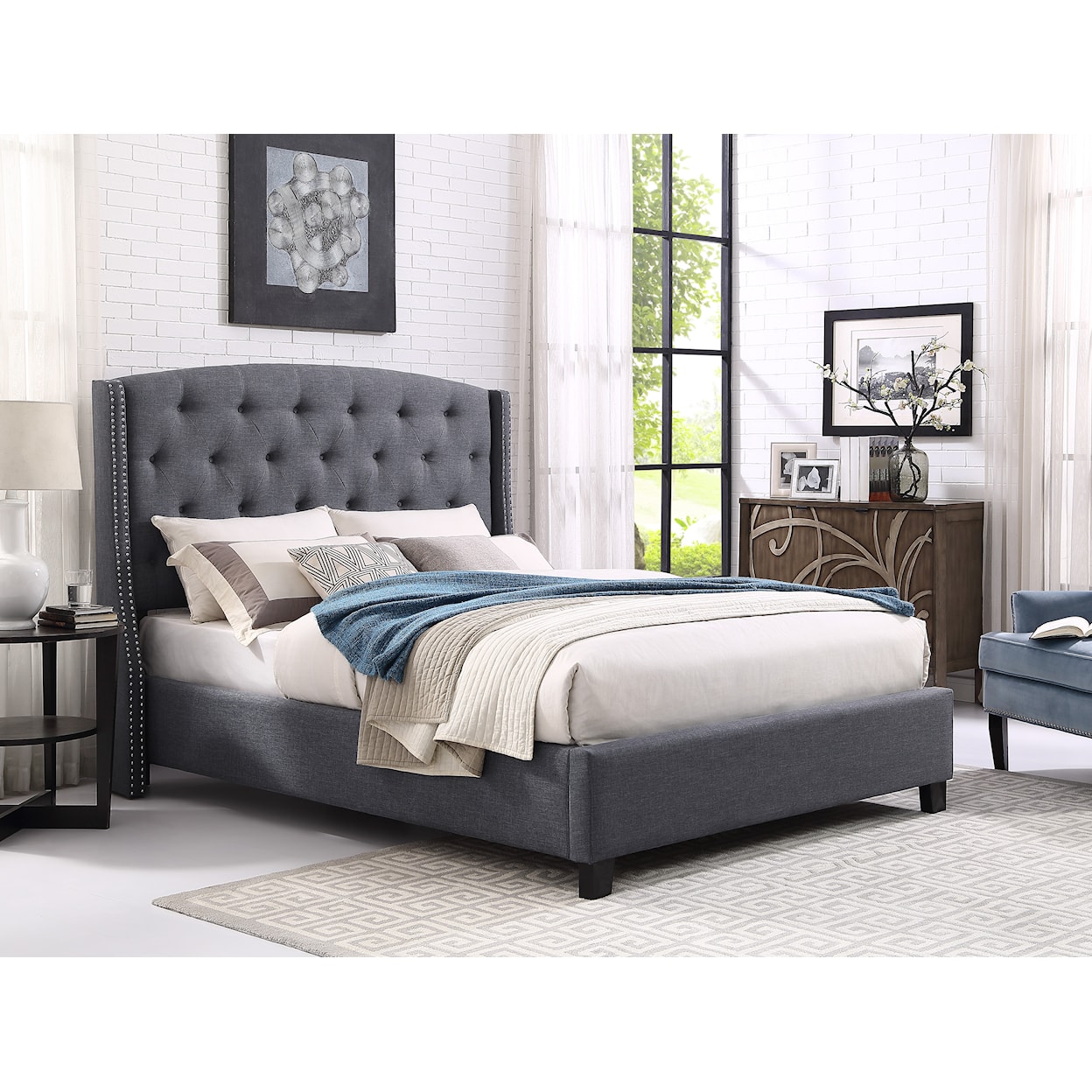 CM Eva Upholstered King Bed