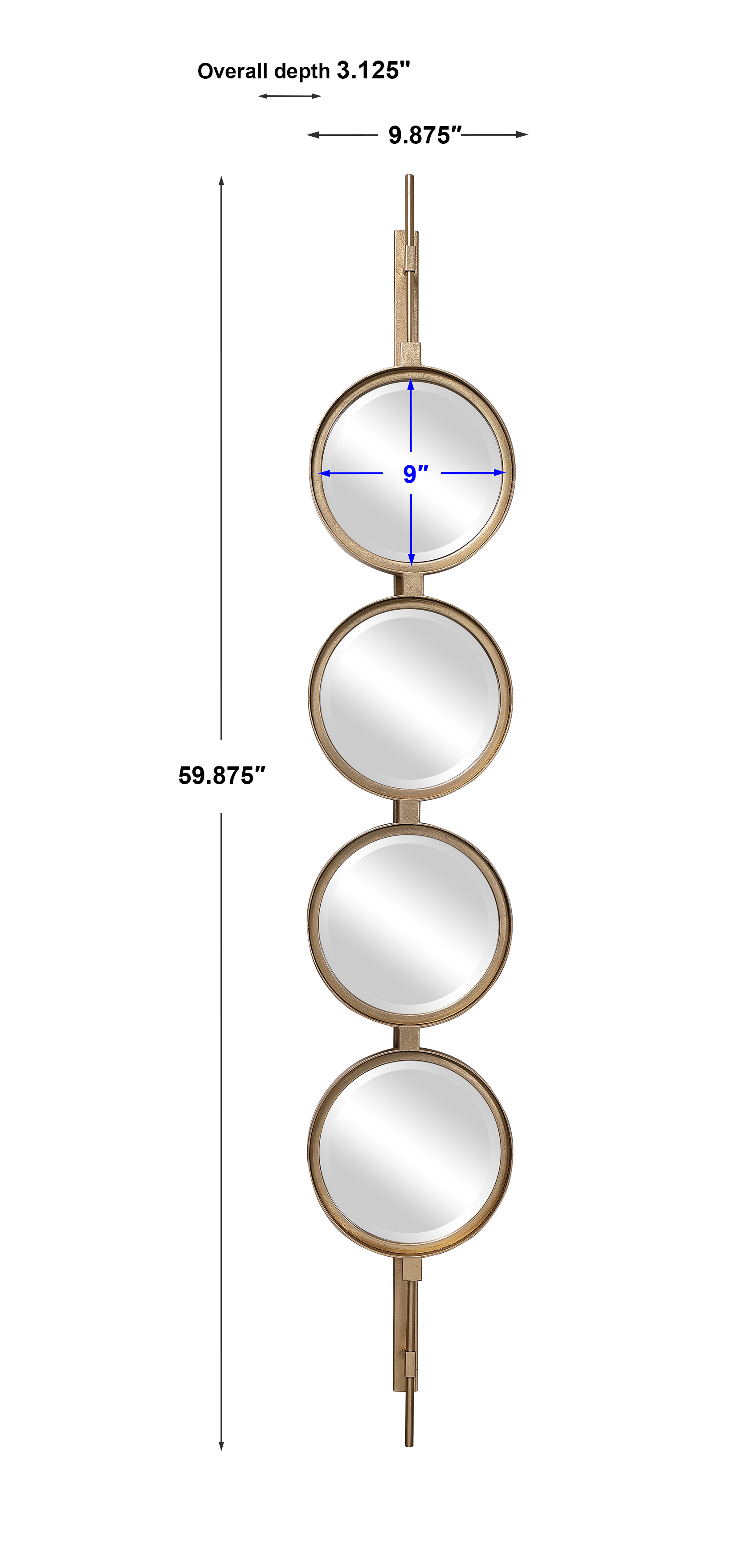 Uttermost Button Button Gold Mirror