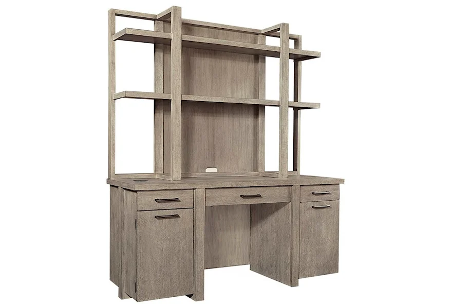 Platinum Desk and Hutch by Aspenhome at Z & R Furniture