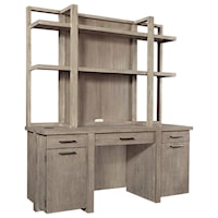 Contemporary Desk with Hutch