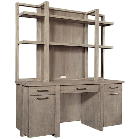 Contemporary Desk with Hutch