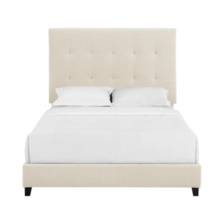 Upholstered King Panel Bed