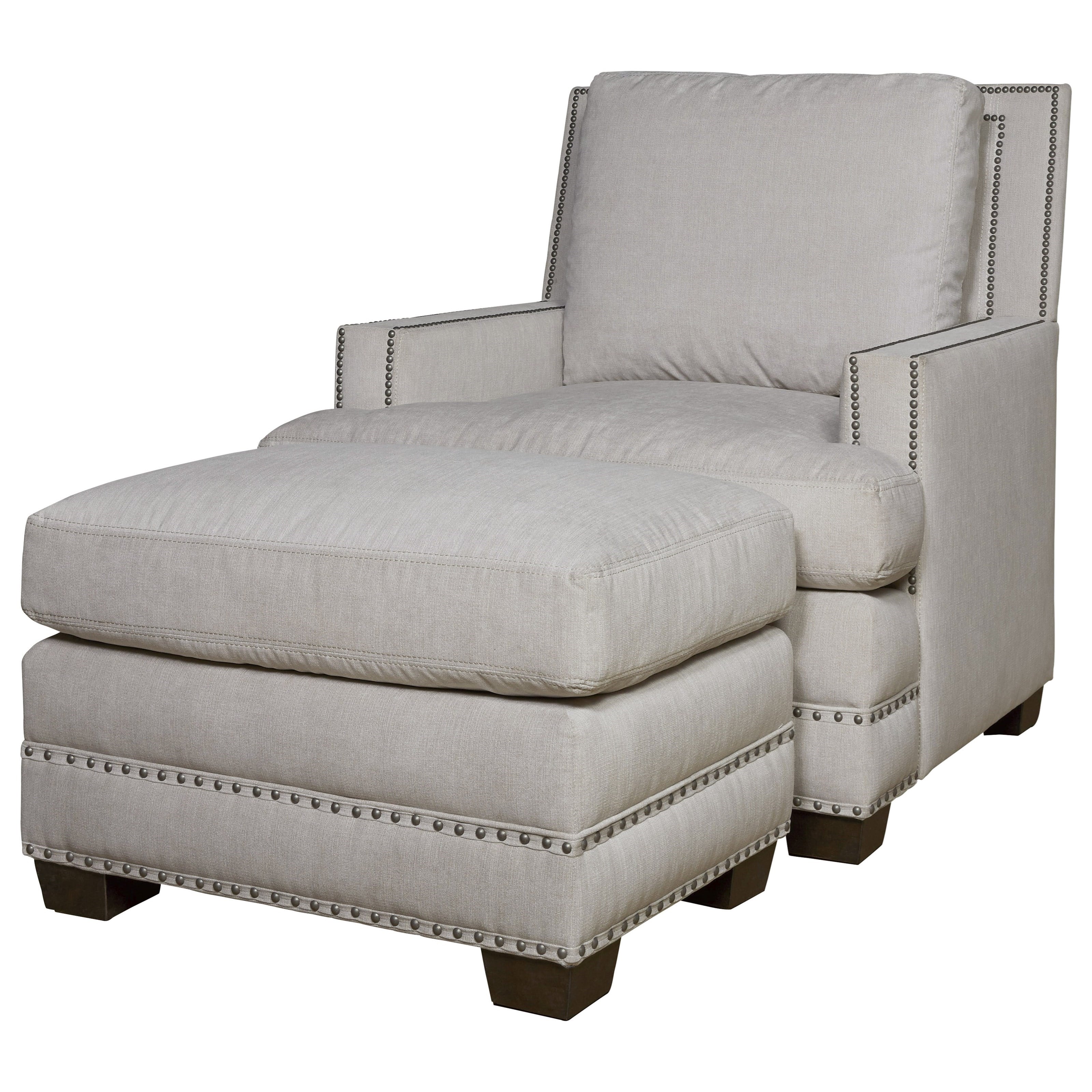 Living Room Chair with Nail-Head Trim