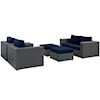 Modway Sojourn Outdoor 5 Piece Sectional Set