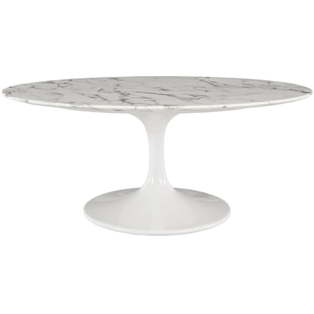 Oval-Shaped Coffee Table