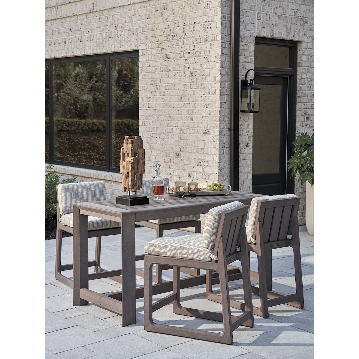 Tommy Bahama Outdoor Living Mozambique 5-Piece Outdoor Dining Set with Counter Stls