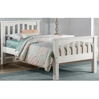 Mission Style Full Bed with Wide Plank Spindles on Headboard and Footboard
