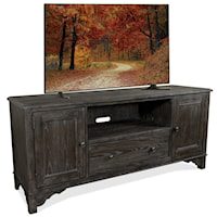 Cottage 68" TV Console with Interior and Exterior Storage