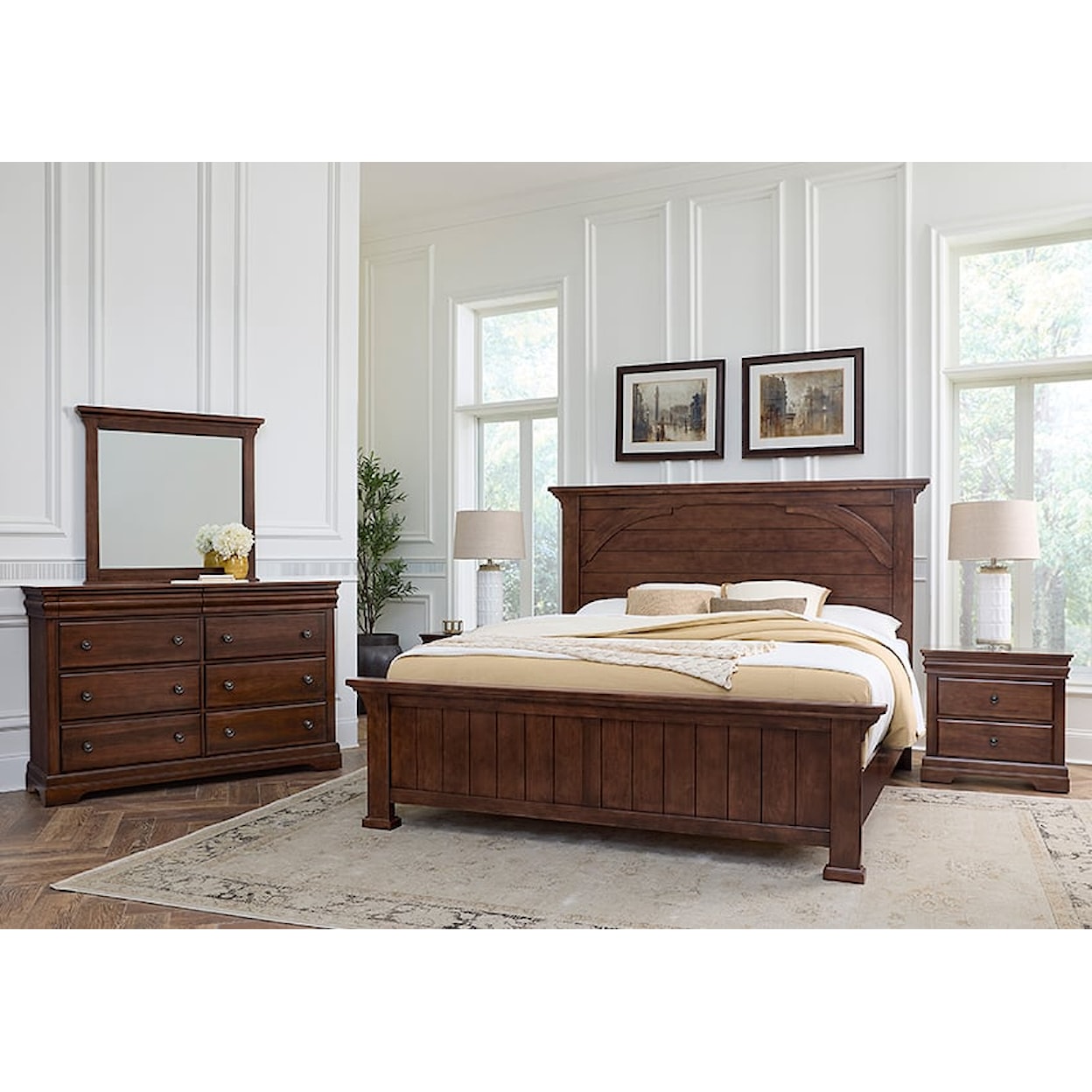 Vaughan Bassett Vista King Mansion Bedroom Set