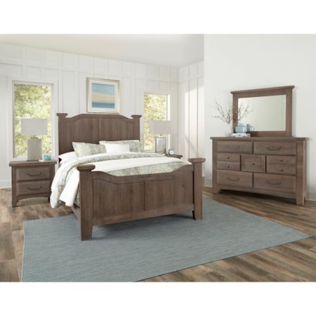 5-Piece Queen Arched Poster Bedroom Set