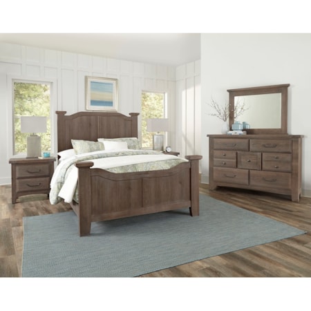 5-Piece King Arched Poster Bedroom Set
