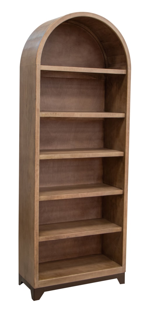 Rustic Tall Bookcase with Fixed Shelves