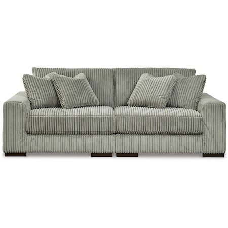 Contemporary 2-Piece Sectional Sofa with Reversible Cushions