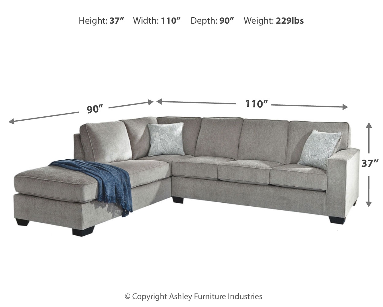 2-Piece Sectional With Chaise