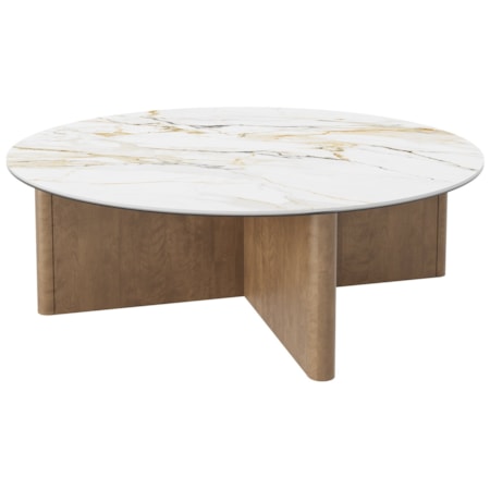 Customizable 48" Round X-Base Coffee Table