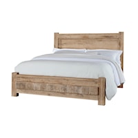 Rustic King Low Profile Bed