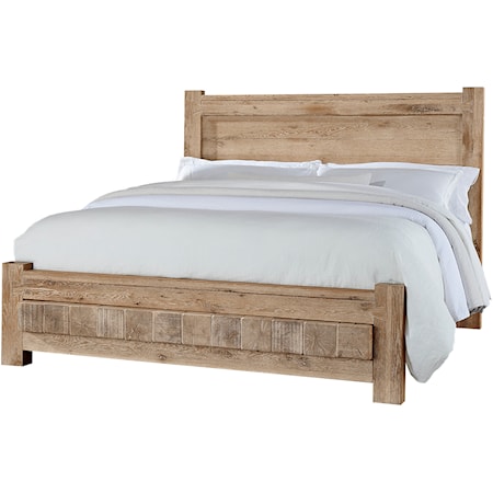 Rustic King Low Profile Bed