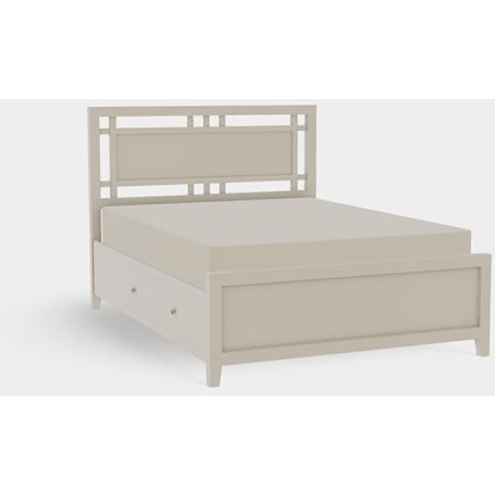 Atwood Queen Gridwork Bed with Left Drawerside Storage