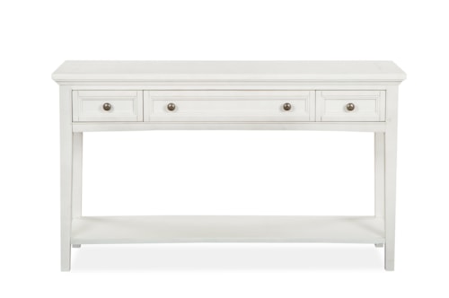 Rectangular 3-Drawer Sofa Table with Shelf